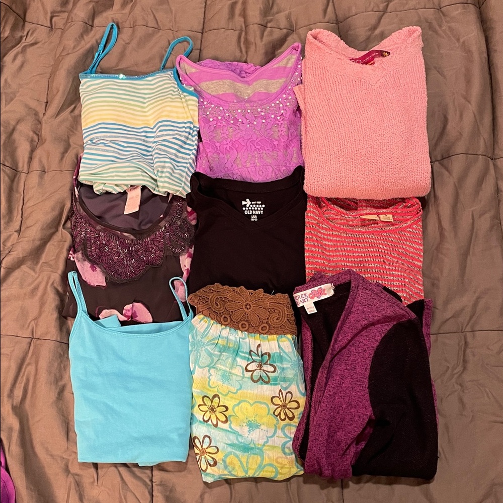 Colorful Girl’s Shirt/Top Bundle sizes 10, 10-12, 12